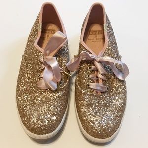 Kate Spade Keds glitter sneakers!